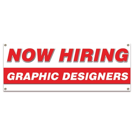 Signmission Now Hiring Graphic Designers Banner Apply Inside Accepting Application Single Sided B-30252